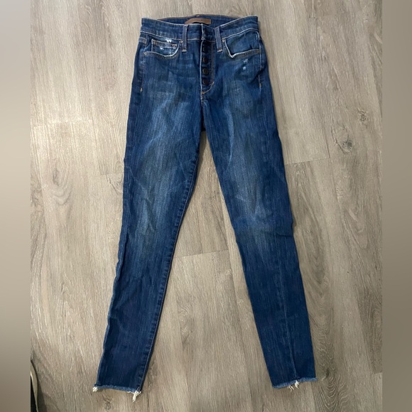 Joe's Jeans Denim - Joes Jeans Womens 24 Blue Dark High Rise Skinny Ankle Classic Country Button Fly